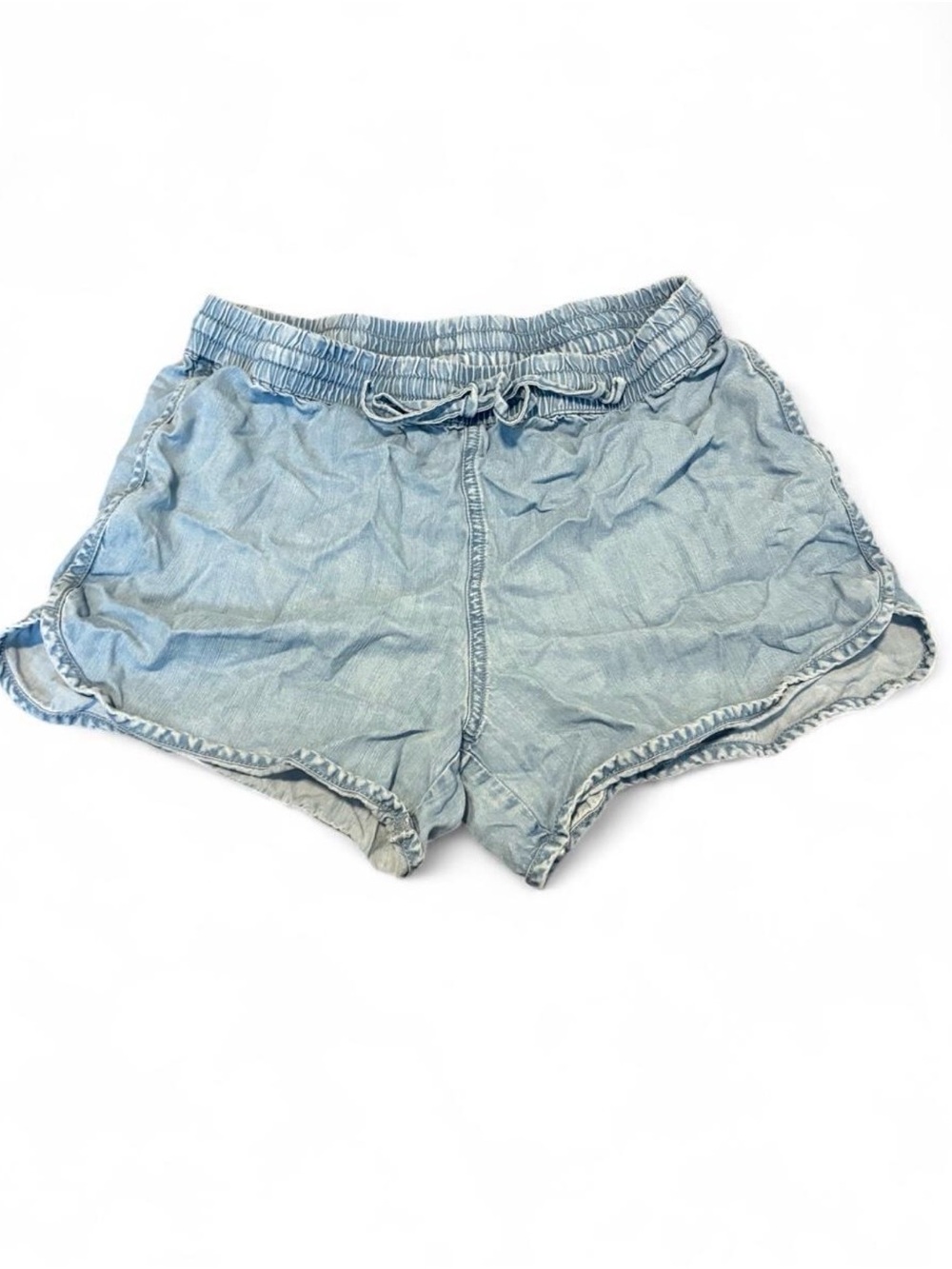 Juicy Couture Light Blue Denim-Style Drawstring Shorts